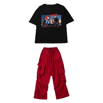 Street Dance Children Boomer Hiphop Hip Hop Child Bottling Boomer Summer Boy Loose Dance Play Out Girl Suit