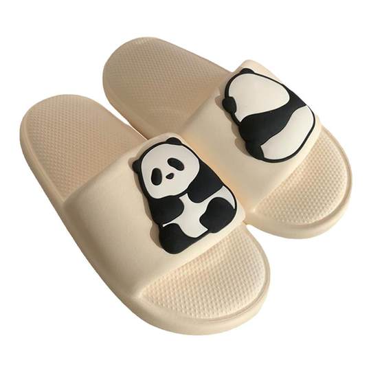 细细条 情侣熊猫拖鞋夏季室内居家浴室洗澡防滑防臭eva凉拖鞋男女
