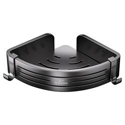 Submarine-Style Bathroom Triangular Basket Storage Rack, No-Drill Toilet Shelf, Bathroom Supplies Storage Organizer