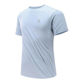 Camel Sports Quick-Drying Clothing 2024 Summer New T-shirt Thin Breathable Perspiration Round Neck Fitness Running Short Sleeve Men