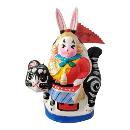 中号兔爷兔儿爷老北京特色工艺品骑黄虎北京礼品纪念品礼盒