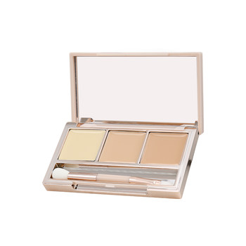 Everbab Concealer Palette Concealer 3 ສີສົດໃສ ທາຮູຂຸມຂົນ ປົກປິດຈຸດດ່າງດຳ ຮອຍສິວ ຮອຍສິວ ຜູ້ຍິງ Abella