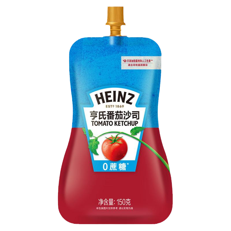 亨氏番茄沙司擠壓瓶0蔗糖0脂肪義大利麵醬專用番茄醬家用小袋裝醬料