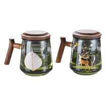 Water Glass Glass Cup Large Capacity High Boron Silicon High Temperature Resistant Retro High Face Value Home Office With Handle Filter Cup