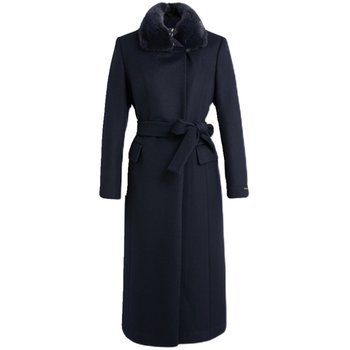 Shopping mall same style pierre cardin women's coat long fur collar cashmere high-end commuting woolen coat