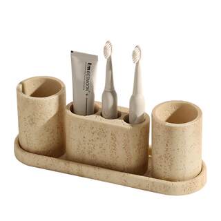 Travertine wash set mouthwash cup toothbrush holder