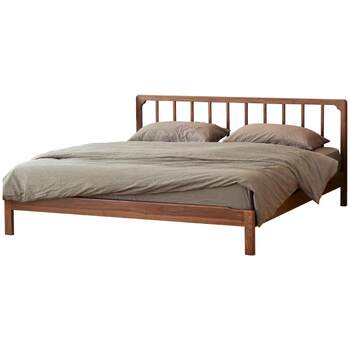 New chinese style master bedroom small double bed