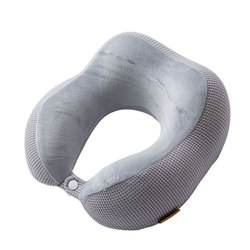 Solid -colored memory cotton U -shaped pillow slowly rebound travel to the car to support the neck pillow office lunch break sleep pillow gift