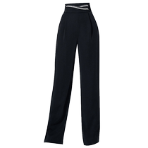 Latin dance pants womens practice pants international high-waist dance pants modern dance straight pants new ballroom dance pants