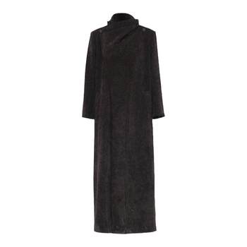 Apozi collection new chinese style swing collar coat for tall women autumn and winter long thick woolen coat