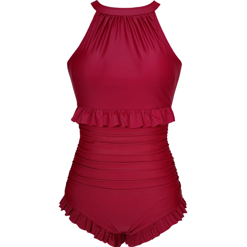 Women's one-piece high-end look in swimsuits, long legs, cover the belly, and make them look thin