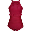 Women's one-piece high-end look in swimsuits, long legs, cover the belly, and make them look thin