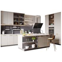 Oppein cabinets customized kitchen integrated cabinets home quartz stone countertops kitchen stove cabinets island cabinets customized