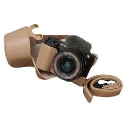 Sony ZVE10 A6000 A6500 A6600 A6100 A6300 A6400 A5000 5100 ZV1 ZV1F ZV1 2 세대 정품 가죽 기본 카메라 가방에 적합한 가죽 케이스