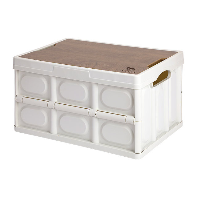Outdoor storage box camel wooden cover folding camping