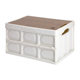 Outdoor storage box camel wooden cover folding camping