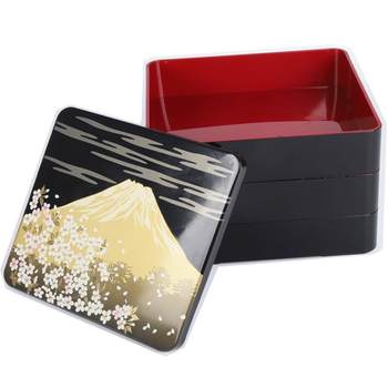 Three-layer japanese sushi box new year lunch box