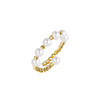 Heidi Jewelry Xunmi 13th Anniversary Limited Edition 3-4mm Freshwater Pearl Ring 18K Gold Stretch Ring