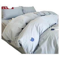 MUJI pure cotton washed cotton quilt cover single piece 150x200x230 pure cotton quilt cover 1 5m single sheet