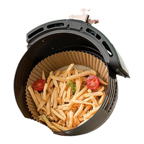 Air fryer special paper plate household high temperature oil-absorbing paper pad food oven baking silicone paper round barbecue