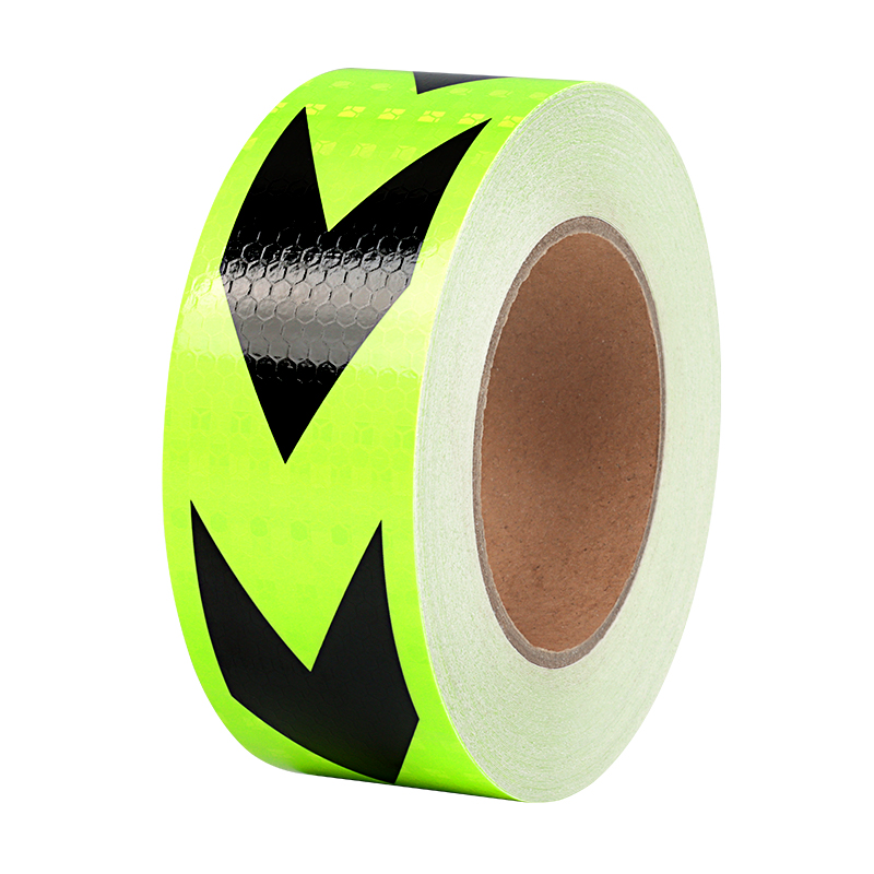 Green arrow reflective warning tape