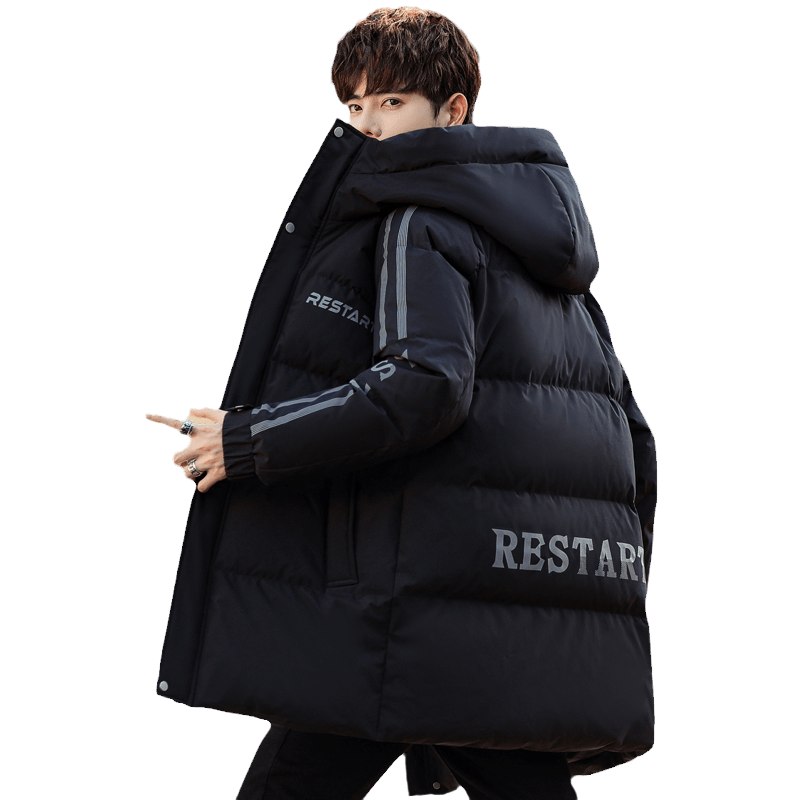 Duck Down Jacket Men's Hooded Mid-length Jacket