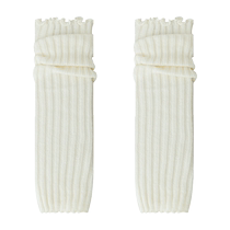 White stockings for women mid-calf autumn and winter pure cotton calf socks warm knitted sets winter jk socks womens pile leg covers