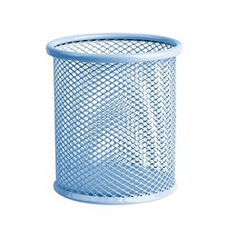 Metal Pen Holder Office Desktop Student Pen Bucket Storage Box Large Capacity Extra Large Iron Mesh Simple Pencil Holder Cosmetic Brush Box Light Luxury High-end Creative Desk Stationery Office Supplies