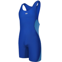 Kangrui one-piece wrestling suit for men and women freestyle competition training wrestling suit spandex high elastic style red and blue
