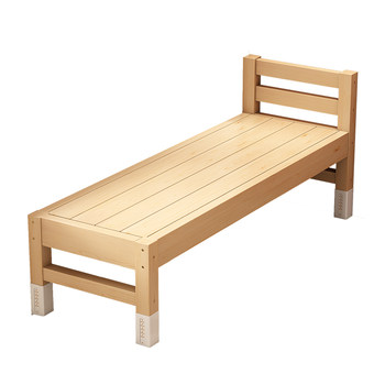 Spliced bed bedside widened for adults to sleep lifting solid wood