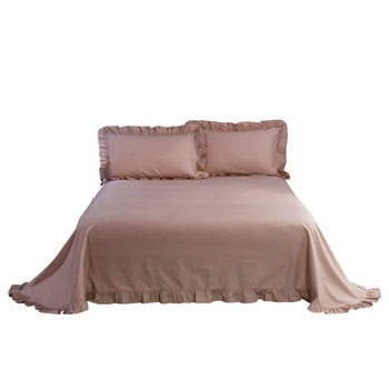 nineer ins retro ruffled lace three-piece cotton bed sheet set pure cotton bed sheet single 1.5m1.8 sleep sheet