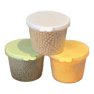 圆形冰箱保鲜收纳盒储物罐厨房谷物零食果蔬透明密封食品级餐盒