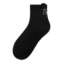 Zhuji Socks Womens Summer Thin Solid Color Sports Cotton Mid-Tube Socks Summer Girls Breathable Sweat-Absorbent Deodorant Socks