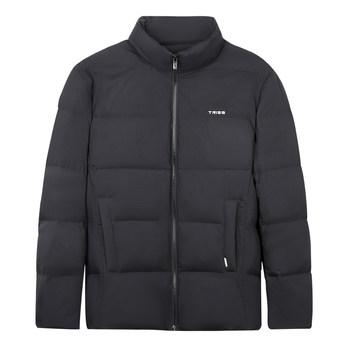 Talented Men's Stand Collar down Jacket Men's 2025 Winter New Duck down Warm Casual Black Embossed Short Jacket