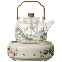 Rongshantang Electric Electric Ceramic Stove Tea Kettle Set New Glass Tea Steamer Ceramic Touch Tea Stove Kettle