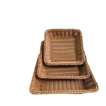 Free shipping imitation rattan bread basket fruit basket