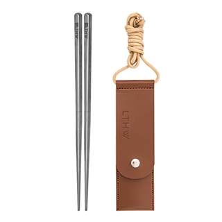 Lthw luteng pure titanium chopsticks are anti-mildew, anti-slip and anti-scalding