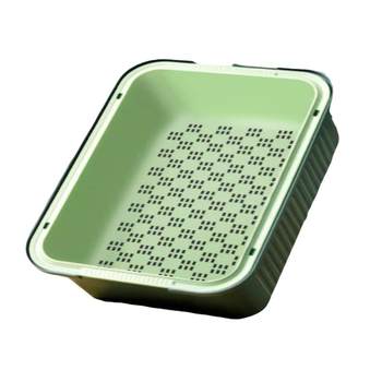 Single pool drain basket rectangular vegetables and fruit tray