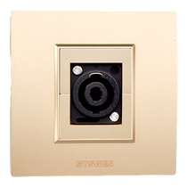 Type 86 concealed multimedia audio panel gold large four-core ohm head stage audio microphone socket