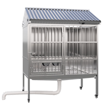 Stainless steel dog cage special dog cage for large dogs outdoor rainproof and windproof outdoor dog house kennel bulldog dog kennel