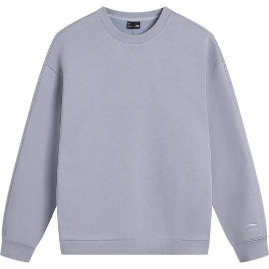 Li Ning simple style couple's hoodless plus fleece sweatshirt