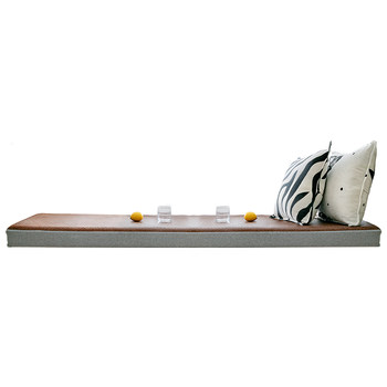 Pe rattan mat + skin-friendly cotton and linen bay window mat removable and washable
