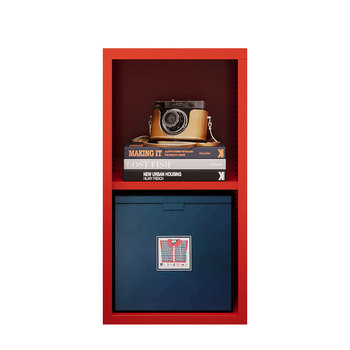 Bauhaus bedroom bedside cabinet steel children's bookcase