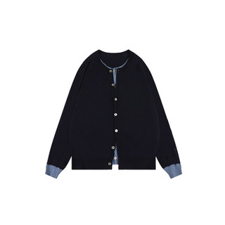 sameuoo散养文化慵懒风假两件毛针织衫女秋冬无性别毛衣开衫