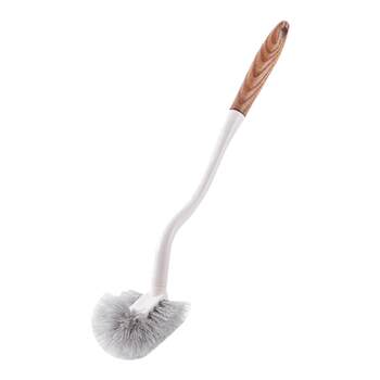Elbow toilet cleaning brush with long handle japanese style