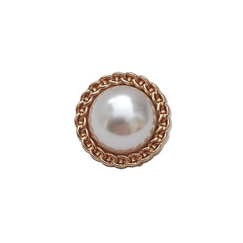 Metal four-button small fragrant pearl buttons