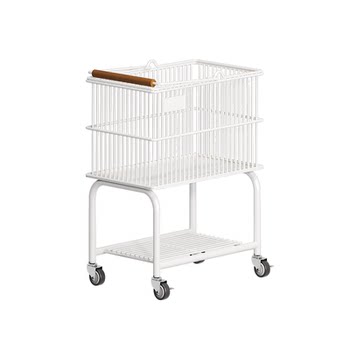 A european style dirty clothing basket cart double-layer dirty clothing basket