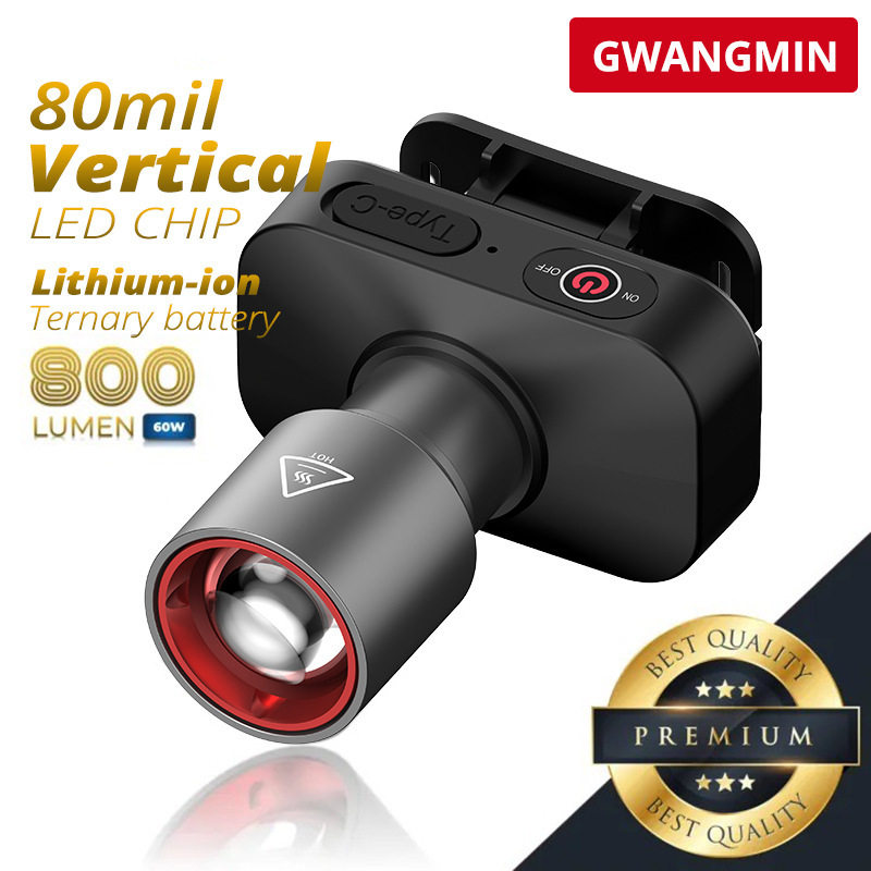 ไฟหน้ายอดนิยม ใช้งานกลางแจ้ง อเนกประสงค์ ซูมได้ แบตเตอรี่ใช้งานยาวนาน ไฟ LED สำหรับตกปลาตอนกลางคืน ไฟทำงานพกพา กันน้ำ