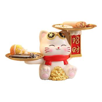 The entrance key storage of the entrance to the lucky cat ornament