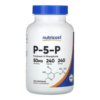 Nutricost p-5-p capsule 5-pyridoxal phosphate ວິຕາມິນ b6 ສຸຂະພາບ metabolism neuroimmunity